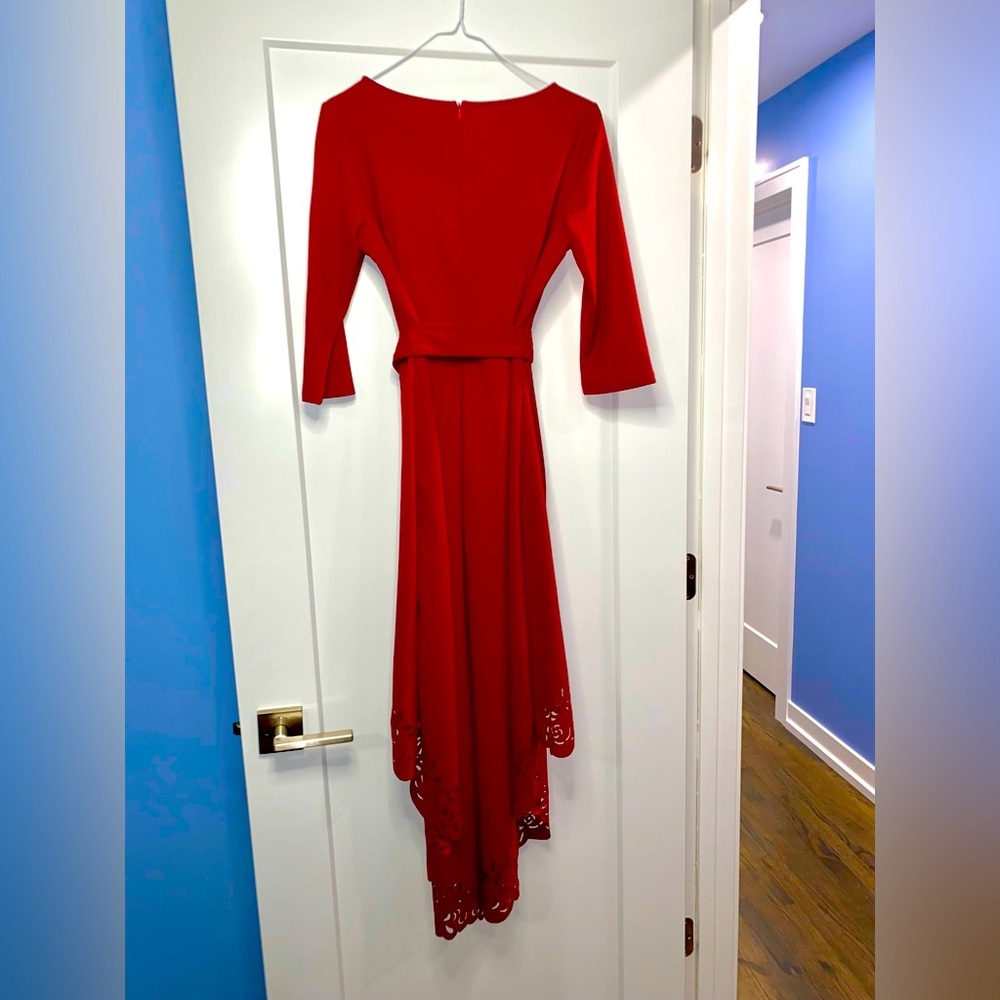 SIMPLY ELEGANT Brand | Women’s Red Dress with Asymmetrical Lengths | Size S - Picture 3 of 11